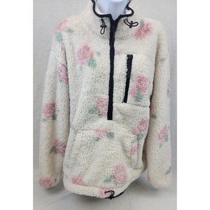 PINK Victoria's Secret Sweater Womens Medium rose pull over 1/4 Zip Comfort